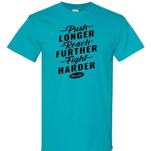 Mens Short Sleeve T-shirt -  Reach Further -  Turquoise Blue